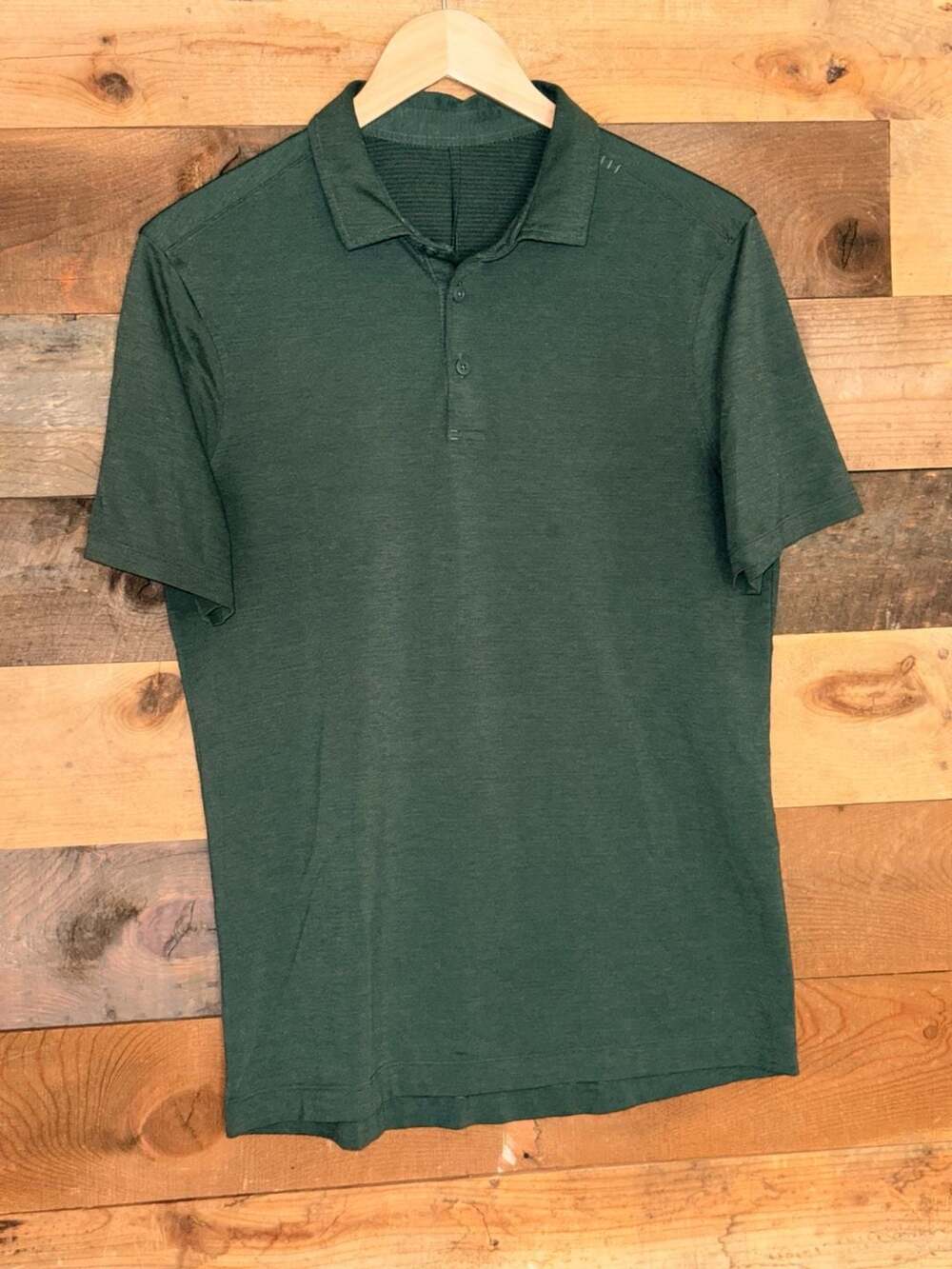 Lululemon Evolution Polo Shirt Size S Green Short Sleeve 0862